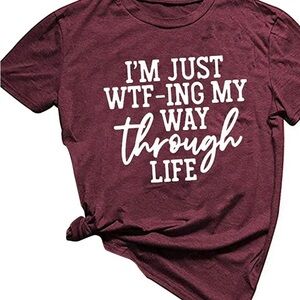 Women's Burgundy Graphic Tee